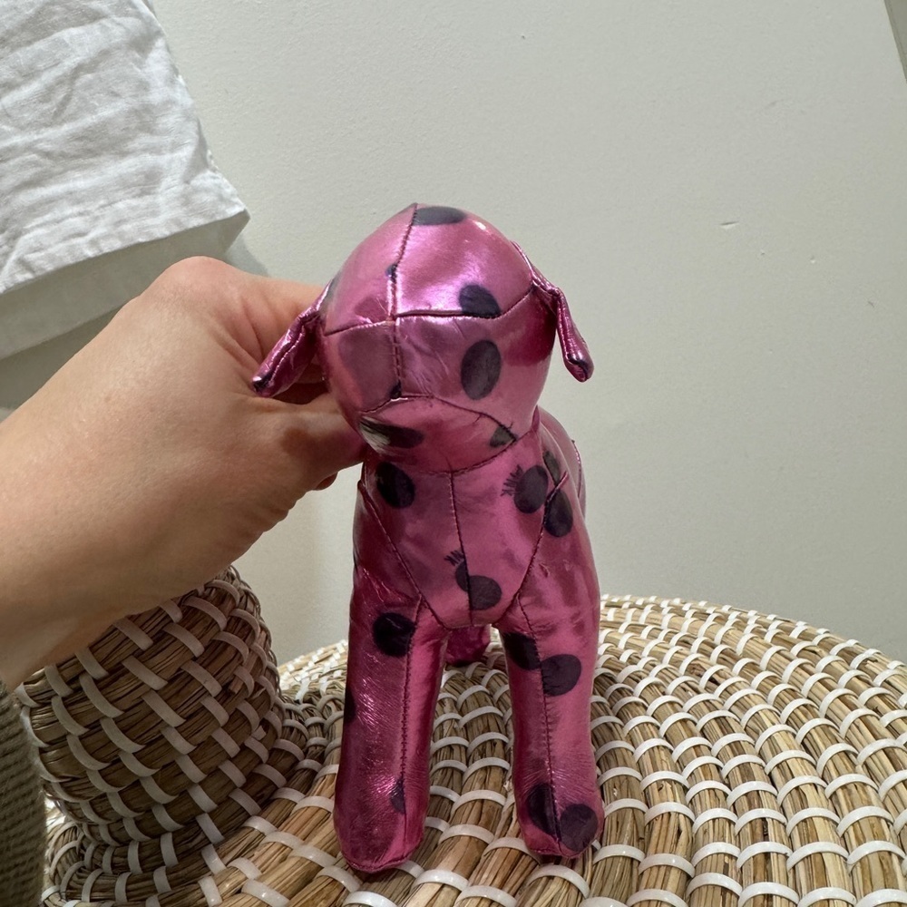 2012 PINK Victoria’s Secret dog puppy metallic shiny polka dots barbie pink - Picture 4 of 11